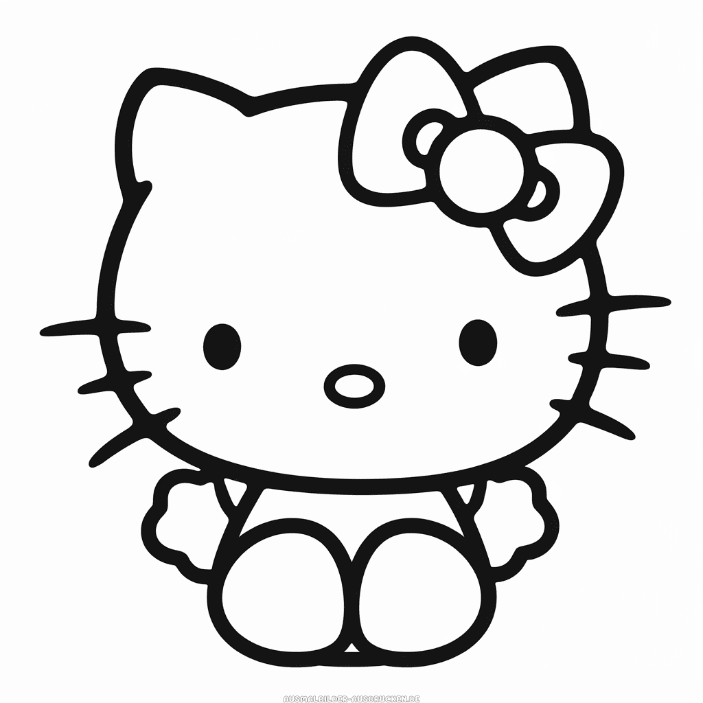 Ausmalbild Anime Hello Kitty