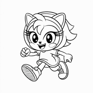Ausmalbild Aimee aus Sonic