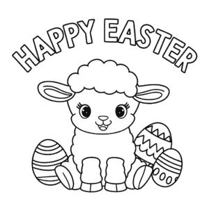 Ausmalbild Frohe Ostern
