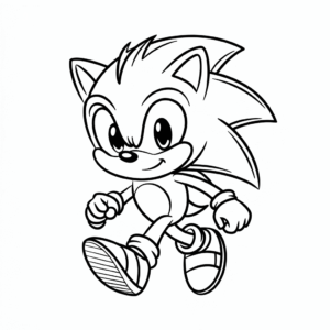 Ausmalbild glücklicher Sonic
