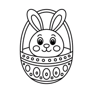 Ausmalbild Niedliche Ostern