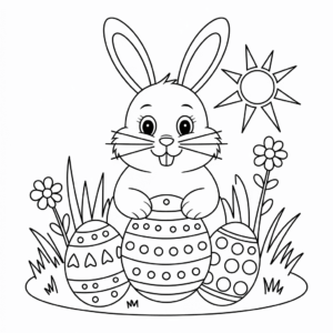 Ausmalbild Osterhase