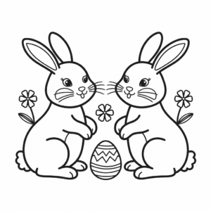 Ausmalbild Osterhasen
