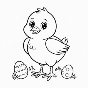 Ausmalbild Osterküken