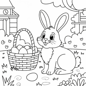 Ausmalbild Ostern für Erwachsene