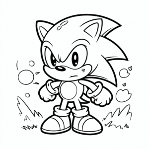 Ausmalbild wütender Sonic