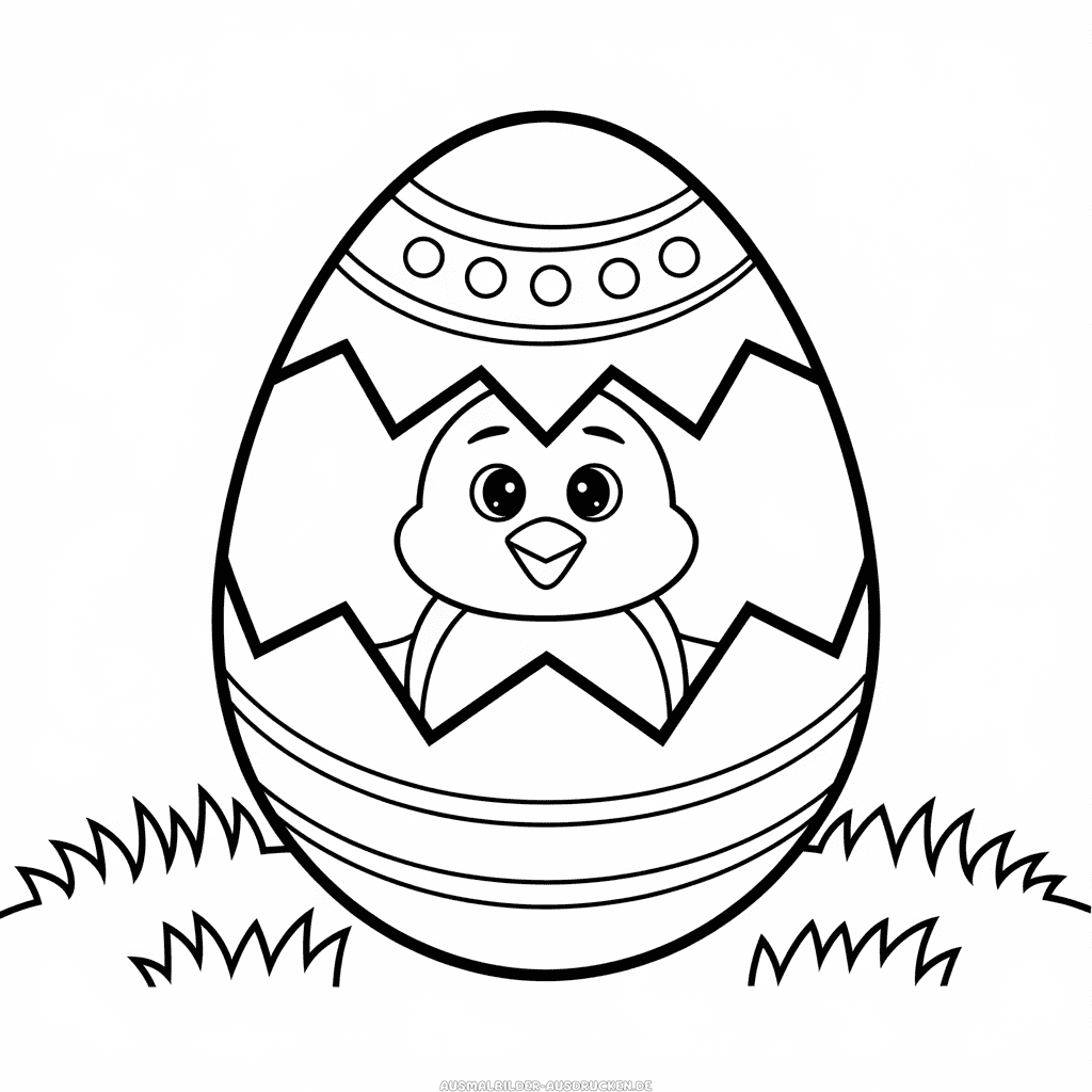 Ausmalbild Zeichentrick Ostern