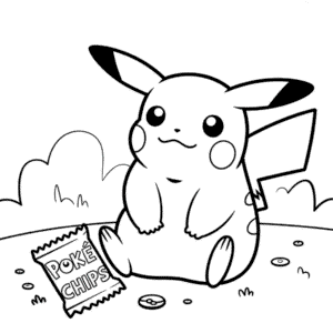 Ausmalbild Dicker Pikachu