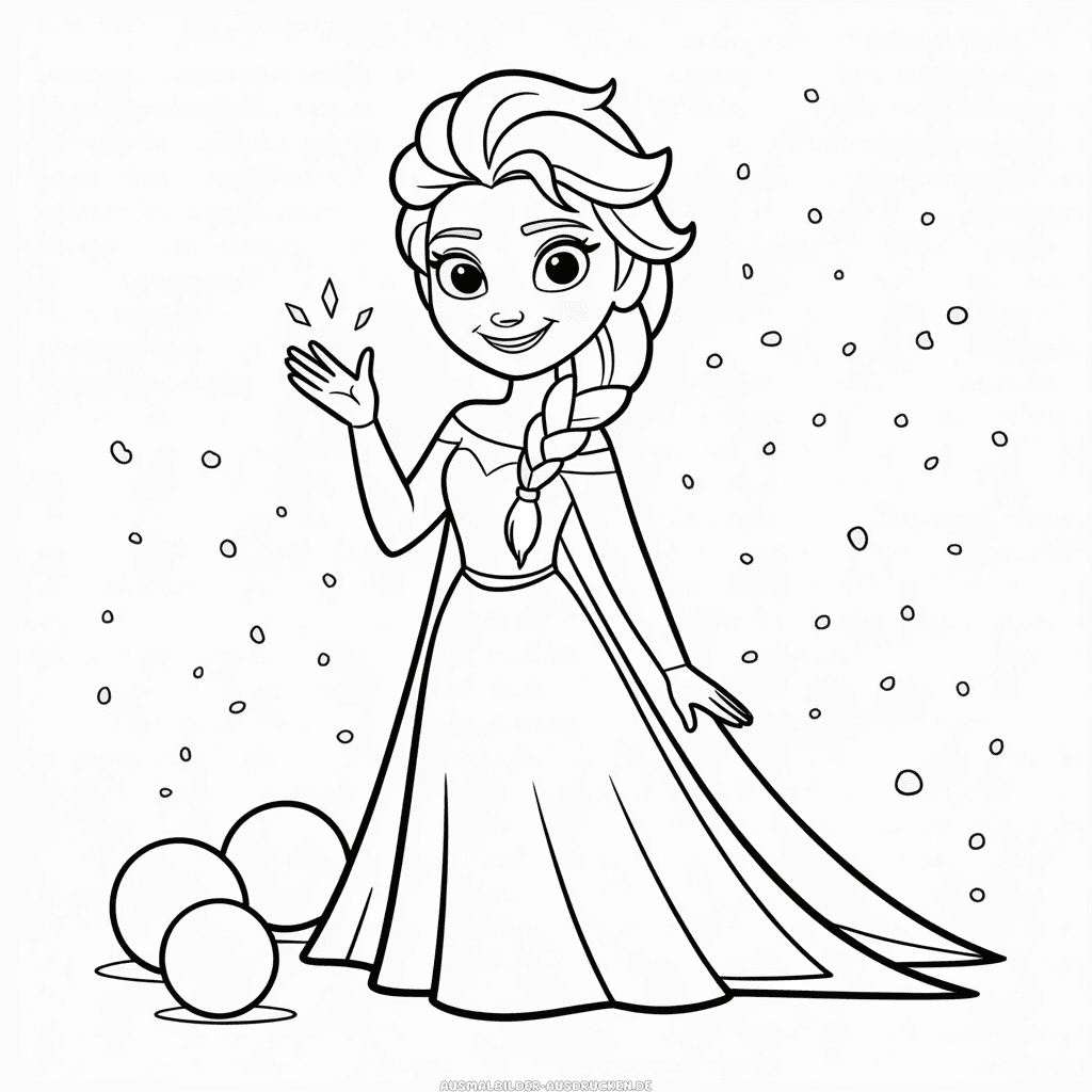 Ausmalbild Disney Elsa