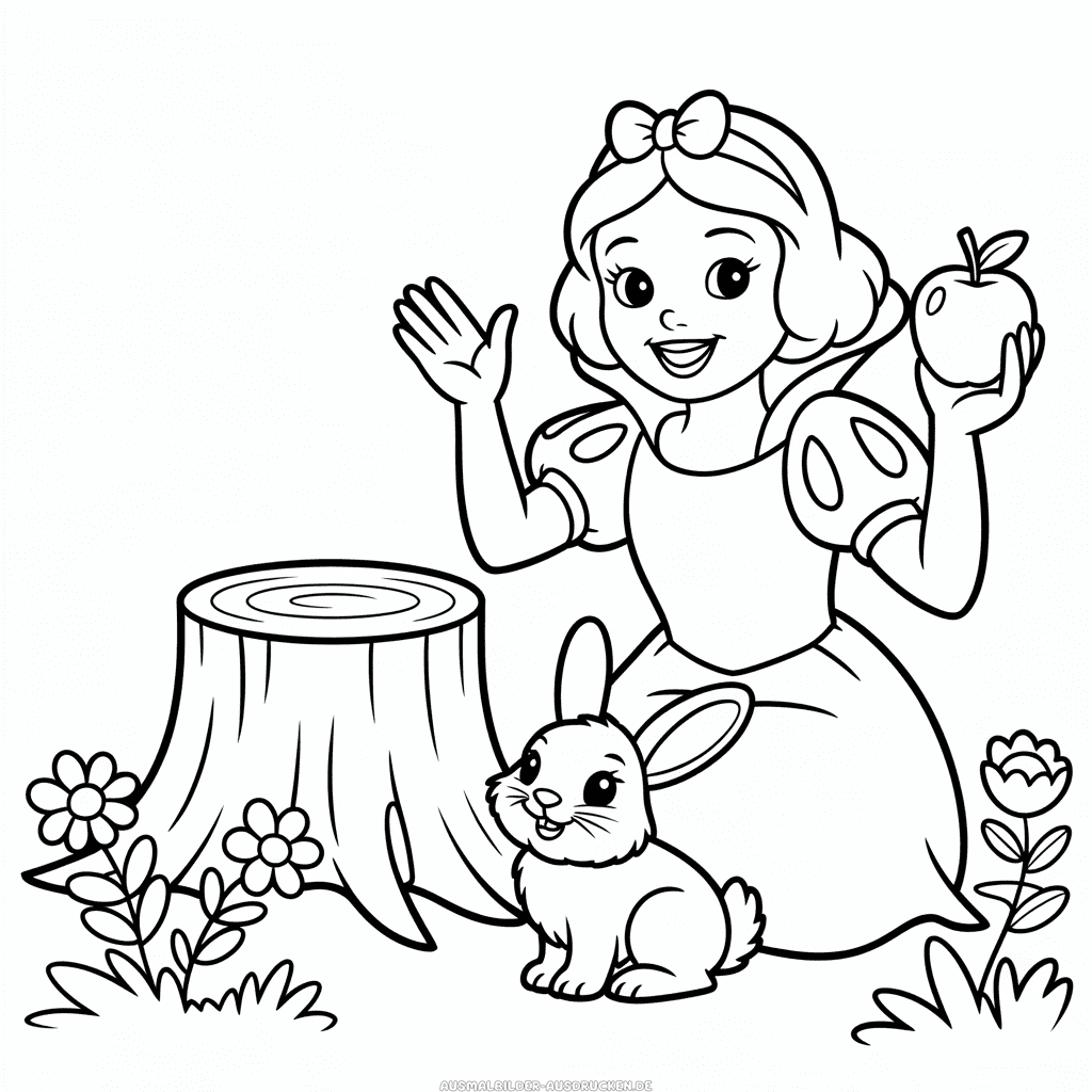 Ausmalbild Disney Schneewittchen