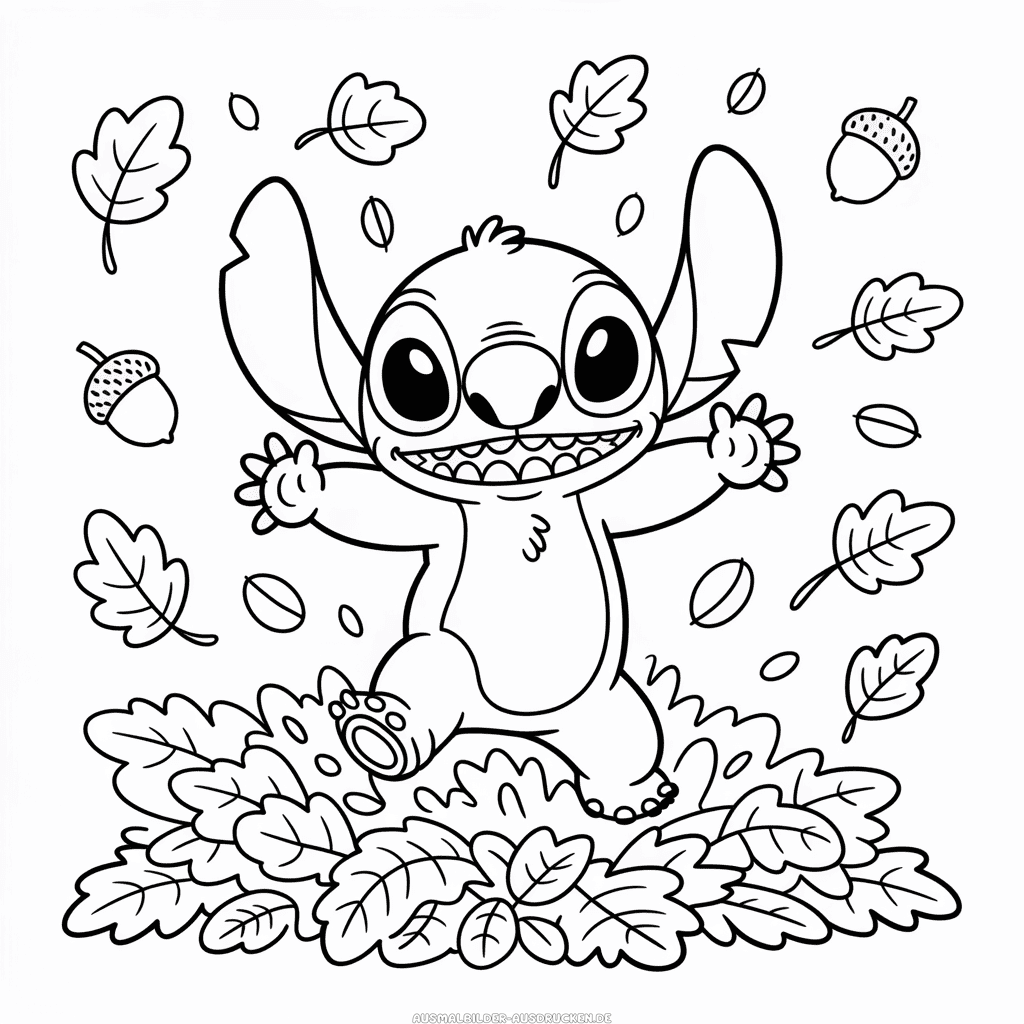 Ausmalbild Fall Stitch