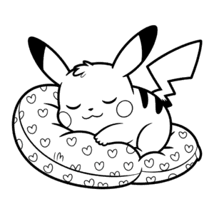 Ausmalbild Niedliches Pikachu