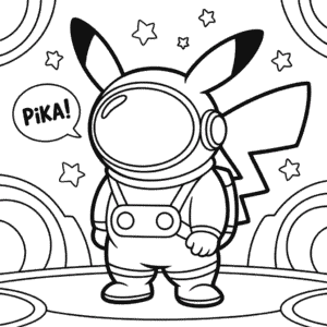 Ausmalbild Unter Uns Pikachu