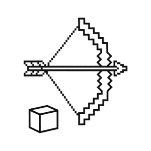 Ausmalbild Bogen und Pfeil Minecraft