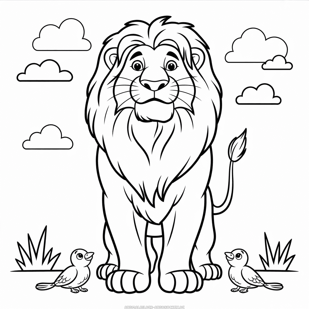 Ausmalbild Mufasa Der König der Löwen
