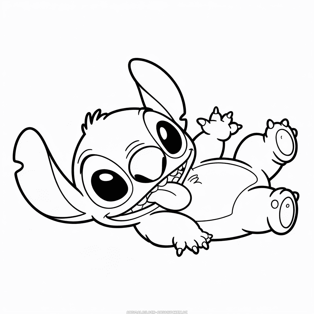 Ausmalbild Niedlicher Stitch