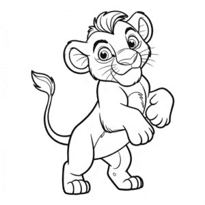 Ausmalbild Simba Der König der Löwen