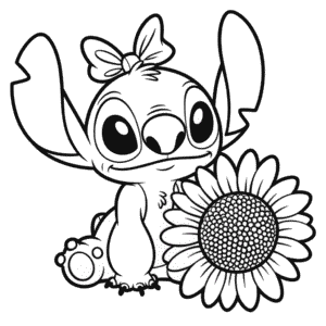 Ausmalbild Stitch-Mädchen