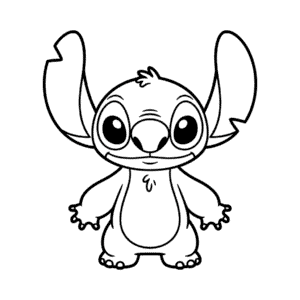 Ausmalbild Stitch-Umriss