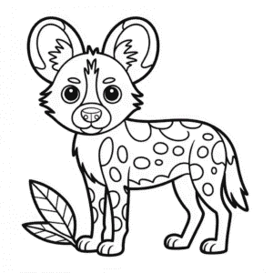 Ausmalbild Afrikanischer Wildhund