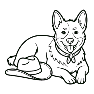 Ausmalbild Australischer Treibhund
