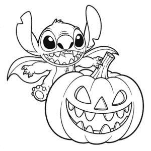 Ausmalbild Halloween Stitch