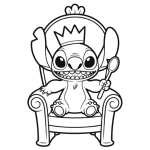 Ausmalbild König Stitch