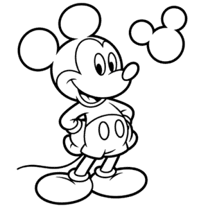 Ausmalbild Micky Maus für Kinder