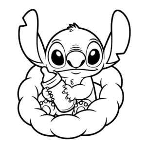 Ausmalbild Baby Stitch