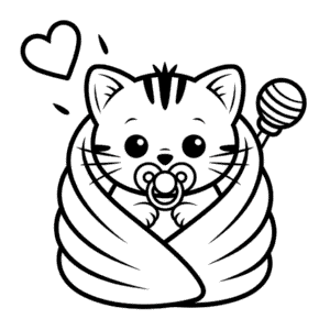 Ausmalbild Babykatze