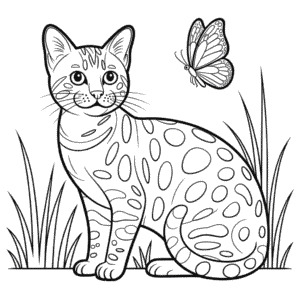 Ausmalbild Bengalkatze