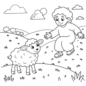 Ausmalbild Bibelgeschichte Das Verlorene Schaf