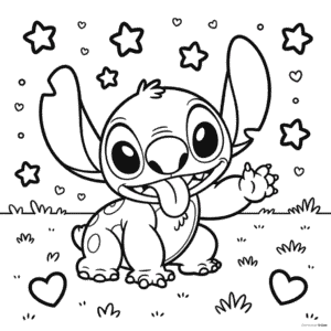 Ausmalbild Disney Stitch