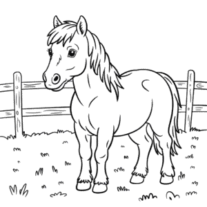 Ausmalbild Echtes Pony