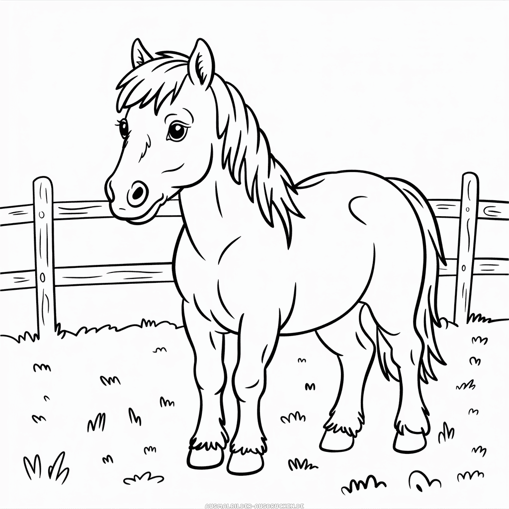 Ausmalbild Echtes Pony