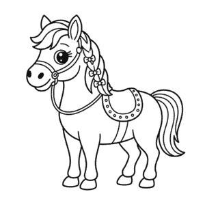 Ausmalbild Edles Pferd