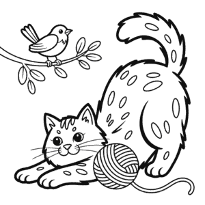 Ausmalbild Große Katze