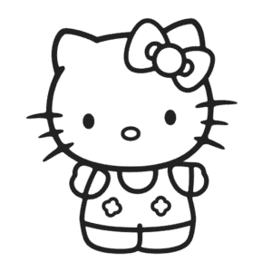Ausmalbild Kleine Hello Kitty