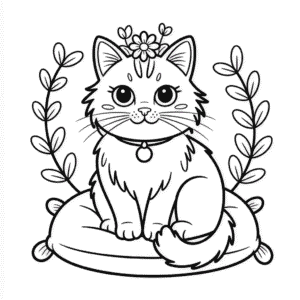 Ausmalbild Schöne Katze