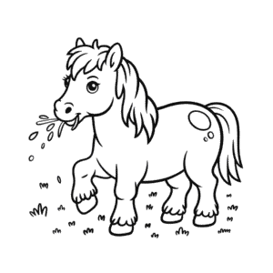 Ausmalbild Shetlandpony