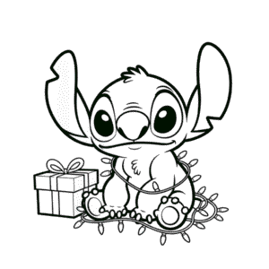 Ausmalbild Weihnachts-Stitch