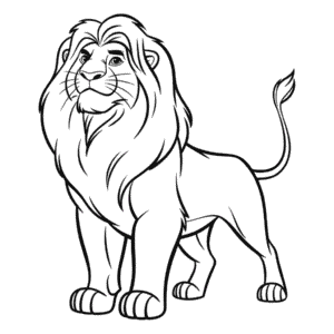 Ausmalbild Der König der Löwen