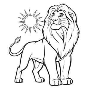 Ausmalbild Der König der Löwen Erwachsener
