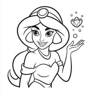 Ausmalbild Disney Jasmin