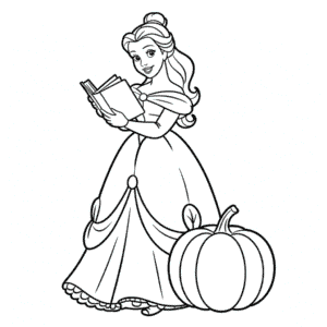 Ausmalbild Disney Prinzessin Herbst