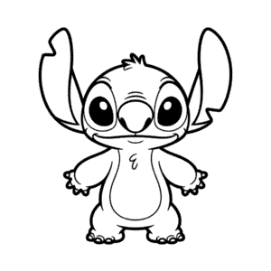 Ausmalbild Einfacher Stitch
