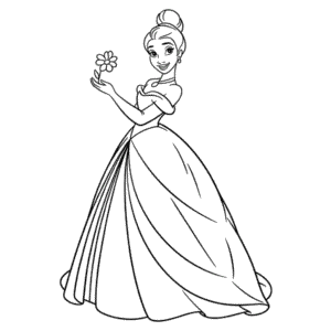 Ausmalbild Erwachsene Disney Prinzessin