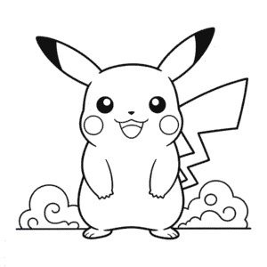Ausmalbild Gigantamax Pikachu