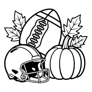 Ausmalbild Herbst Fußball