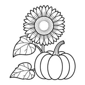 Ausmalbild Herbstblume